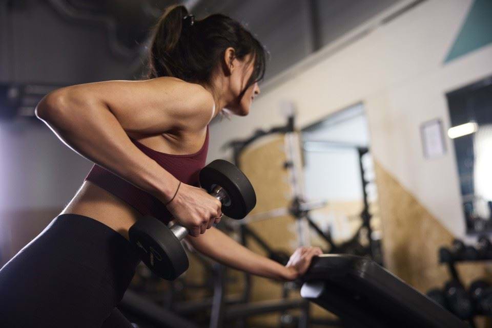 Women's workout space - dumbbells