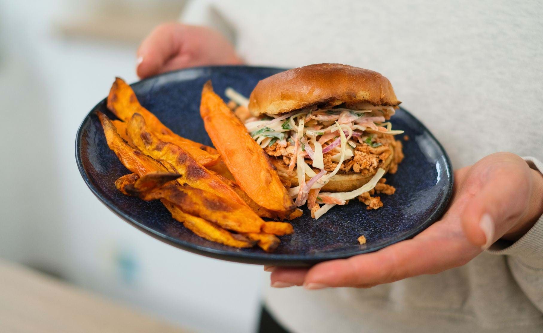 BBQ Shredded Tofu Buns with Herby Slaw Recipe
