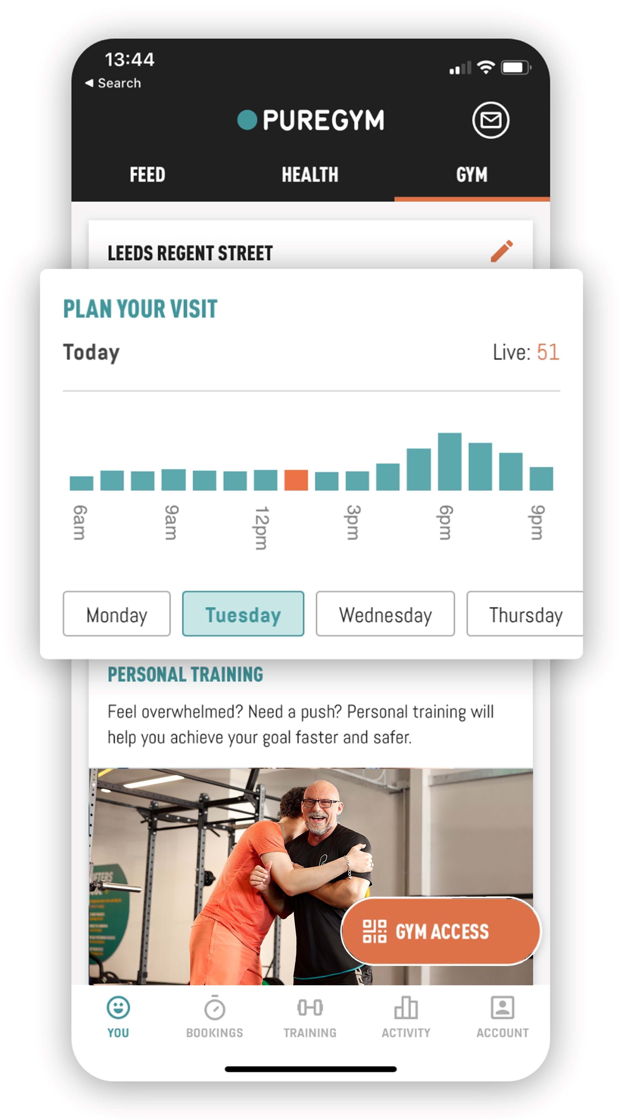PureGym App - Live Attendance Tracker