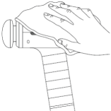 Wiping the massage gun