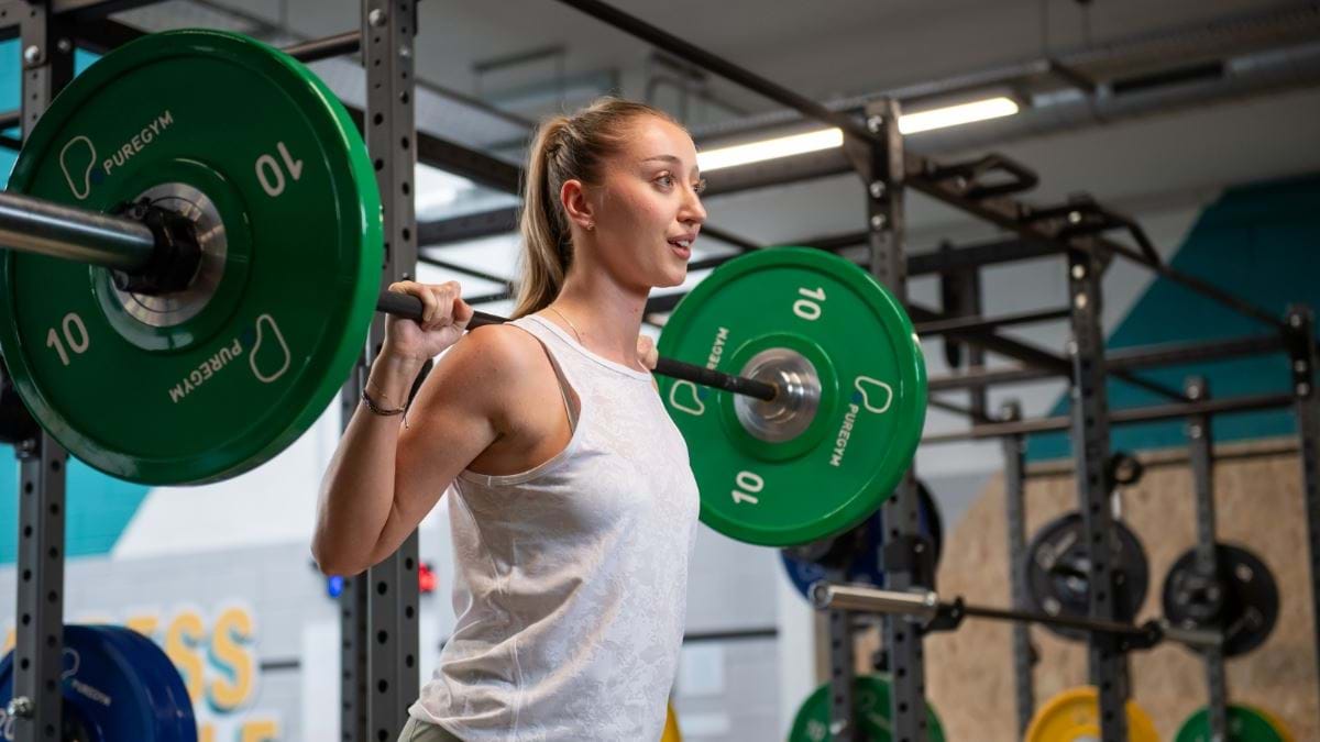 girl with barbell