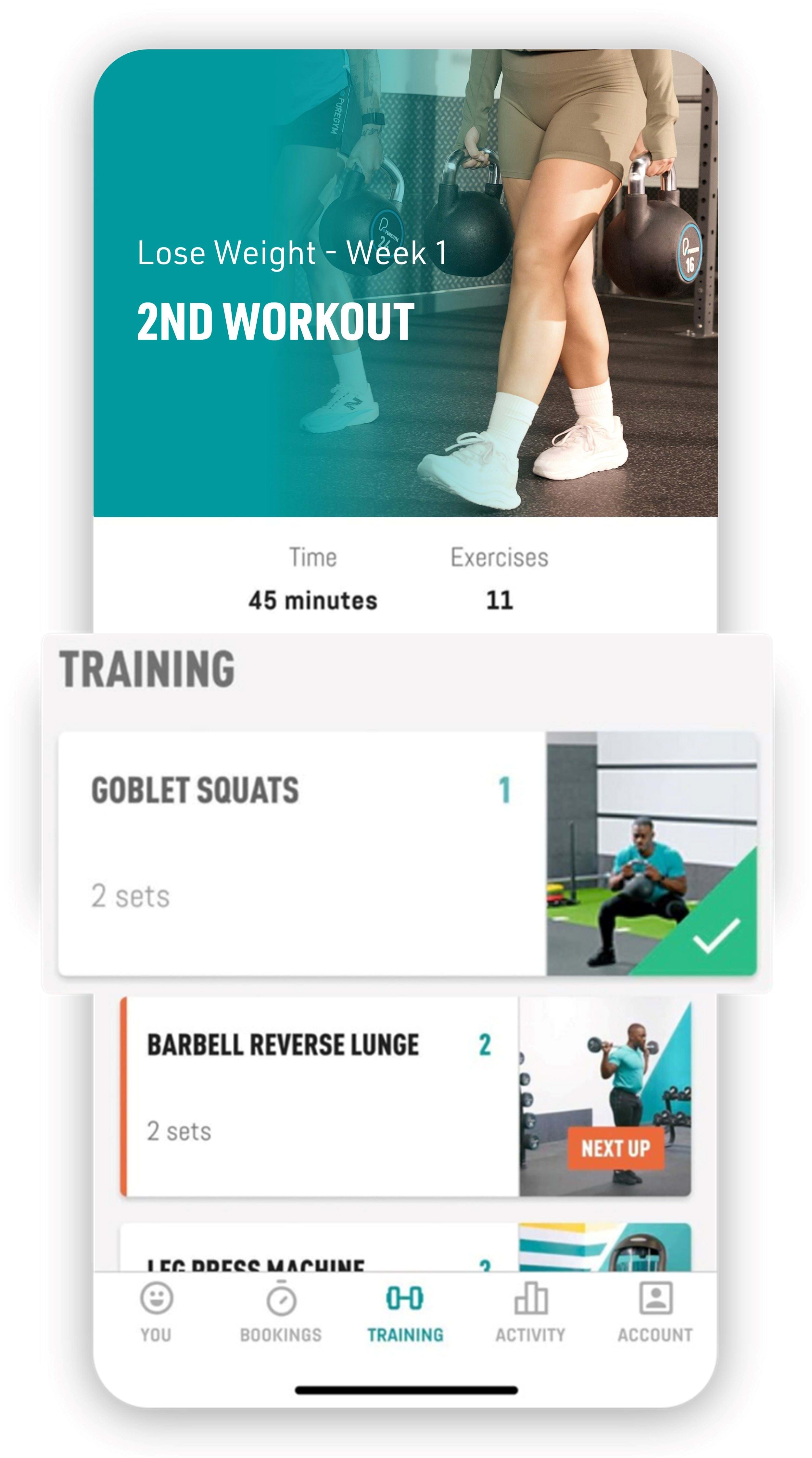 PureGym App - Set Goals