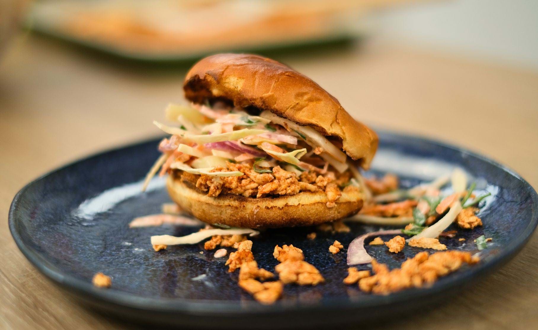 BBQ Shredded Tofu Buns with Herby Slaw Recipe 