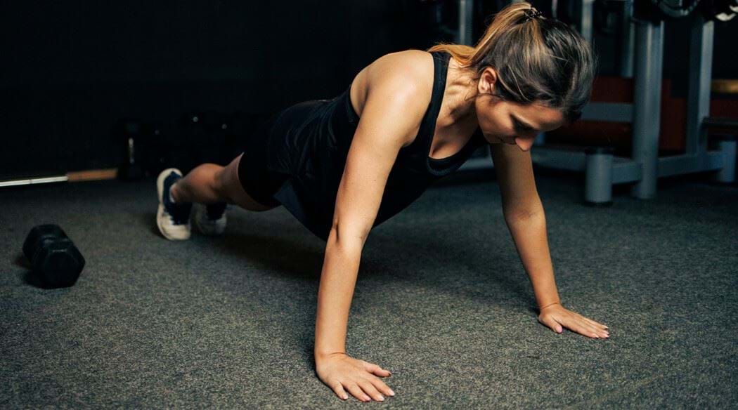 Woman doing a push up