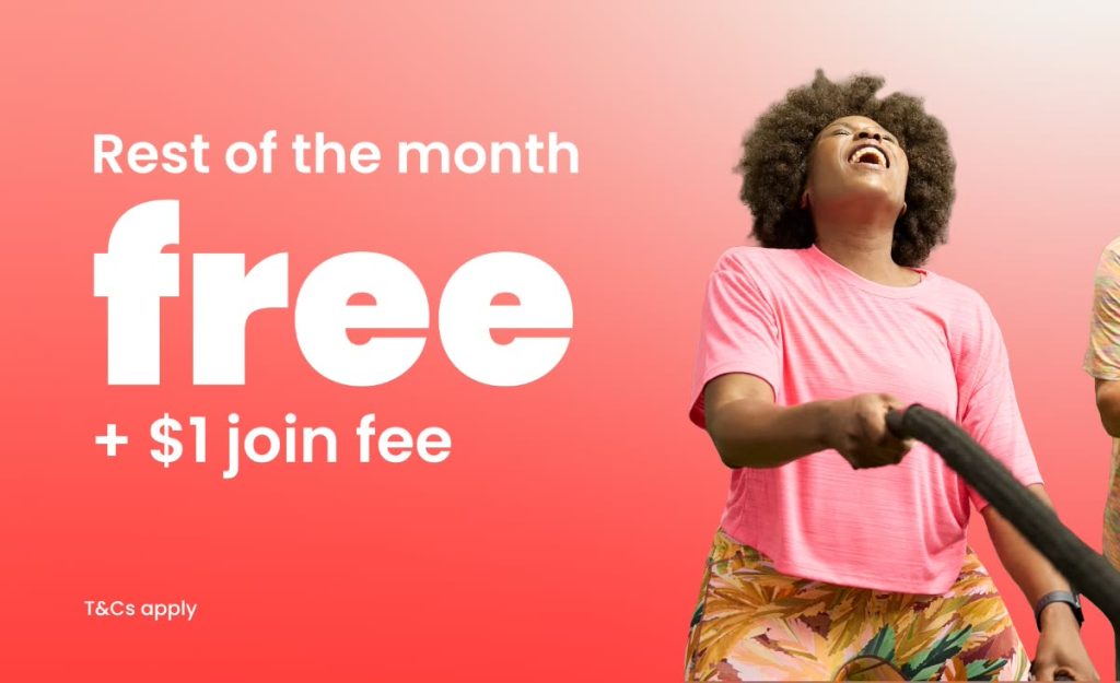 Join for $1 join fee today and get the rest of the month free.