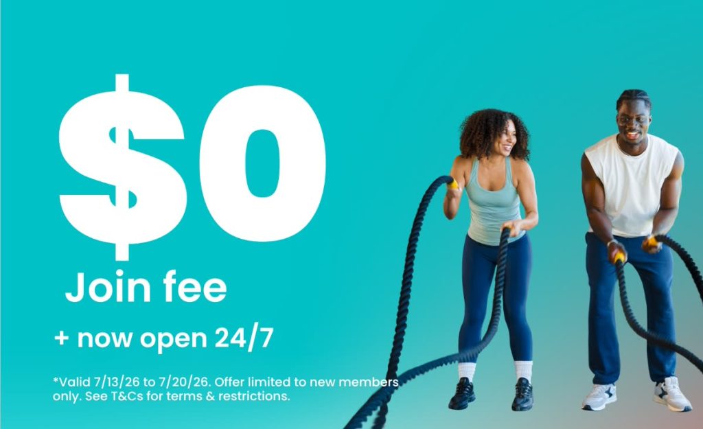 Limited time offer is $0 join fee. Selected gyms.